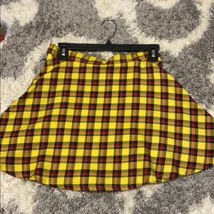Yellow Plaid American Apparel Skirt